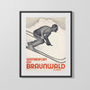 Classic Travel Poster - Braunwald Travel Vintage Framed Prints Gallery Frame 16x20