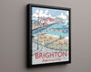 Classic Travel Poster - Brighton - Brighton Pier Travel Vintage Framed Prints Floating Canvas 16x20