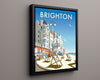 Classic Travel Poster - Brighton - Seaside Travel Vintage Framed Prints Floating Canvas 16x20