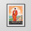 Classic Travel Poster - Brighton - Train Travel Vintage Framed Prints Gallery Frame 16x20