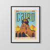 Classic Travel Poster - Cairo - Great Sphinx and Pyramids Travel Vintage Framed Prints Gallery Frame 16x20