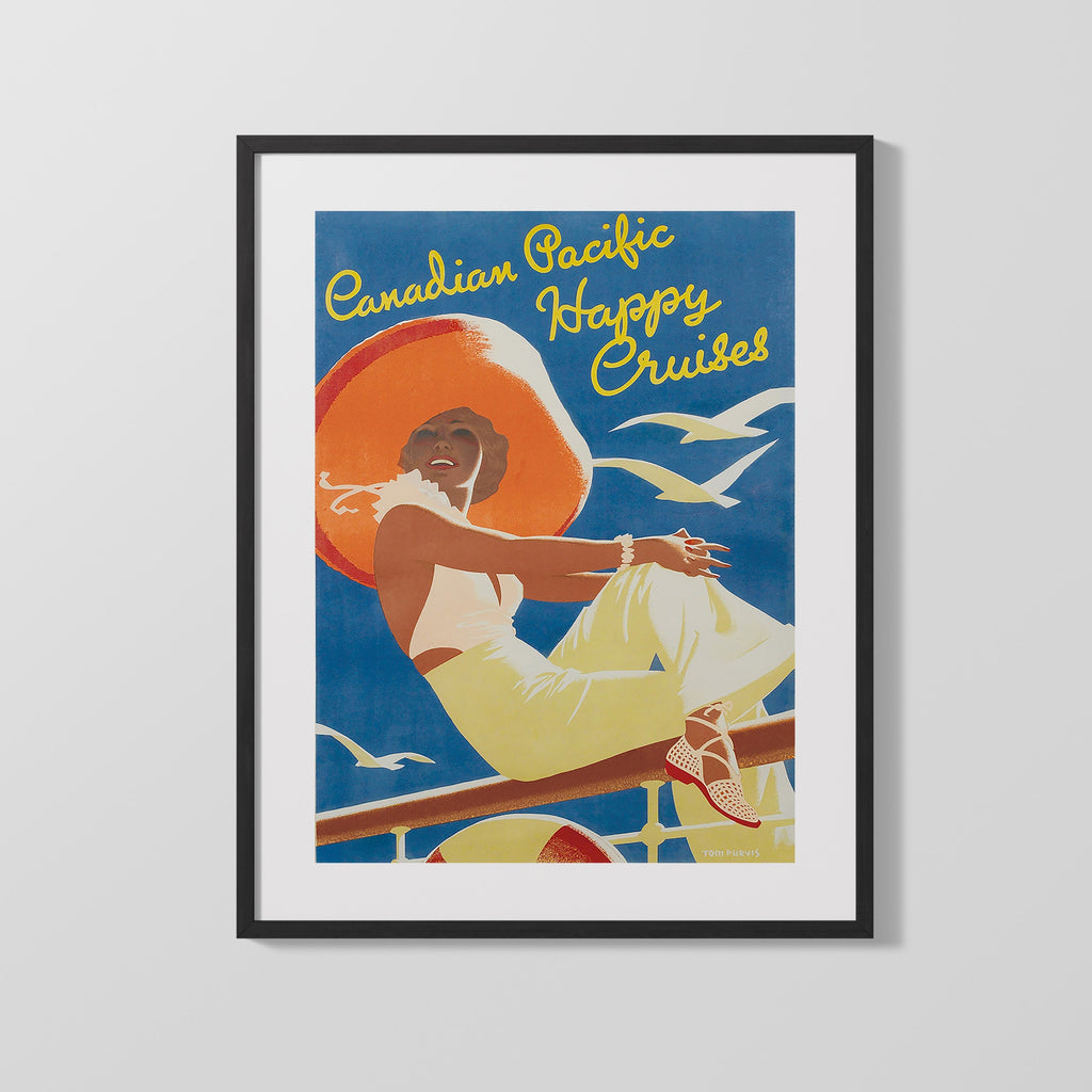 Classic Travel Poster - Canada - Canadian Pacific Cruise Ship Travel Vintage Framed Prints Gallery Frame 16x20