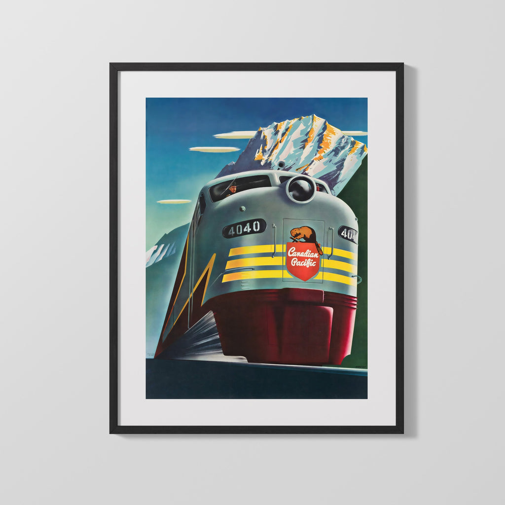 Classic Travel Poster - Canada - Canadian Pacific Train Travel Vintage Framed Prints Gallery Frame 16x20