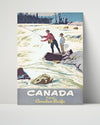 Classic Travel Poster - Canada - Pacific Fishing Travel Vintage Framed Prints Poster 16x20