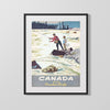 Classic Travel Poster - Canada - Pacific Fishing Travel Vintage Framed Prints Gallery Frame 16x20