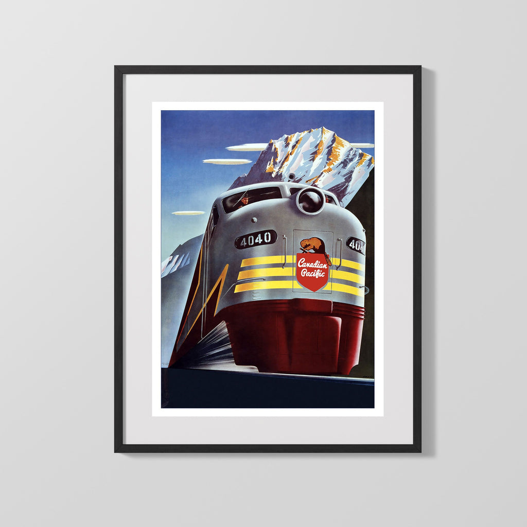 Classic Travel Poster - Canada - Pacific Railway Travel Vintage Framed Prints Gallery Frame 16x20