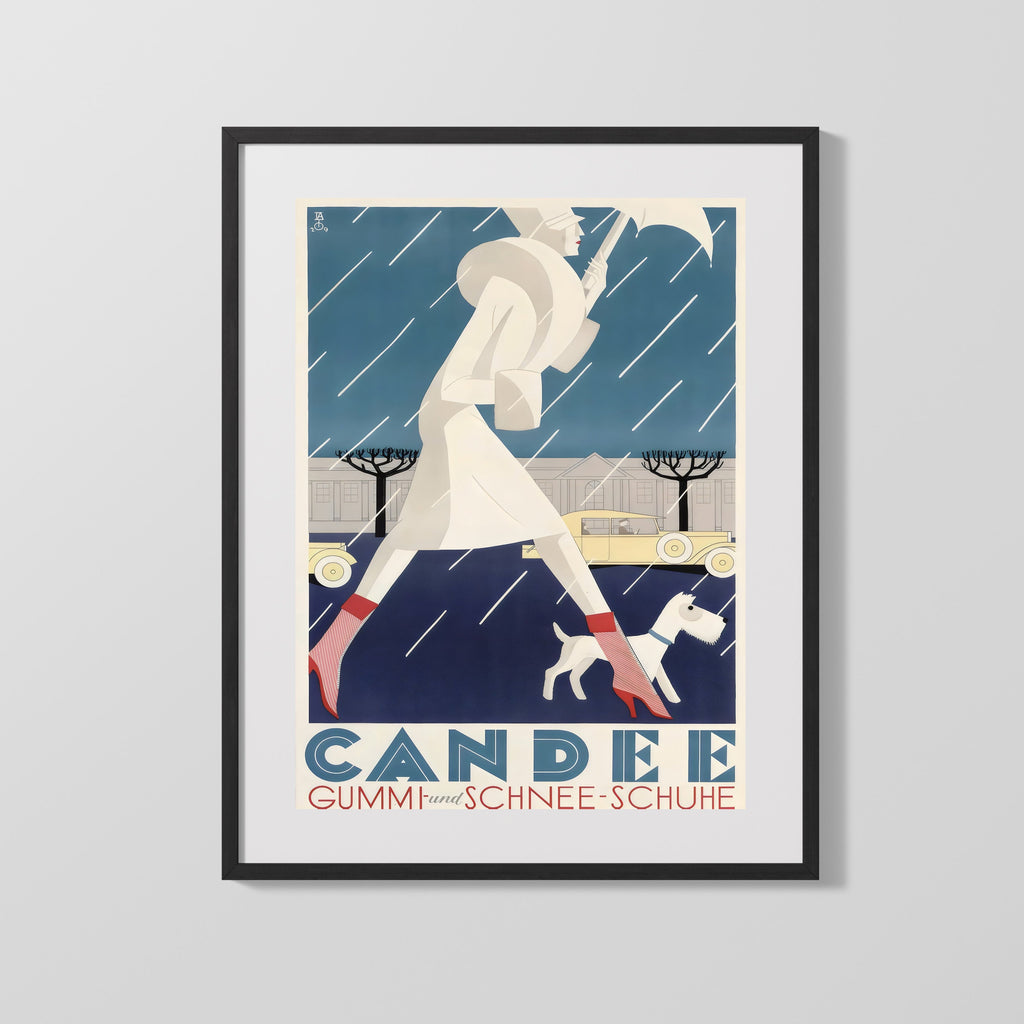 Classic Travel Poster - Candee - Winter Fashion Travel Vintage Framed Prints Gallery Frame 16x20