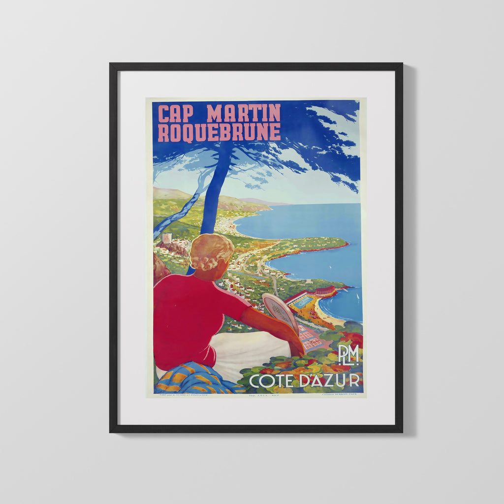 Classic Travel Poster - Cape Cod - Lighthouse Travel Vintage Framed Prints Gallery Frame 16x20