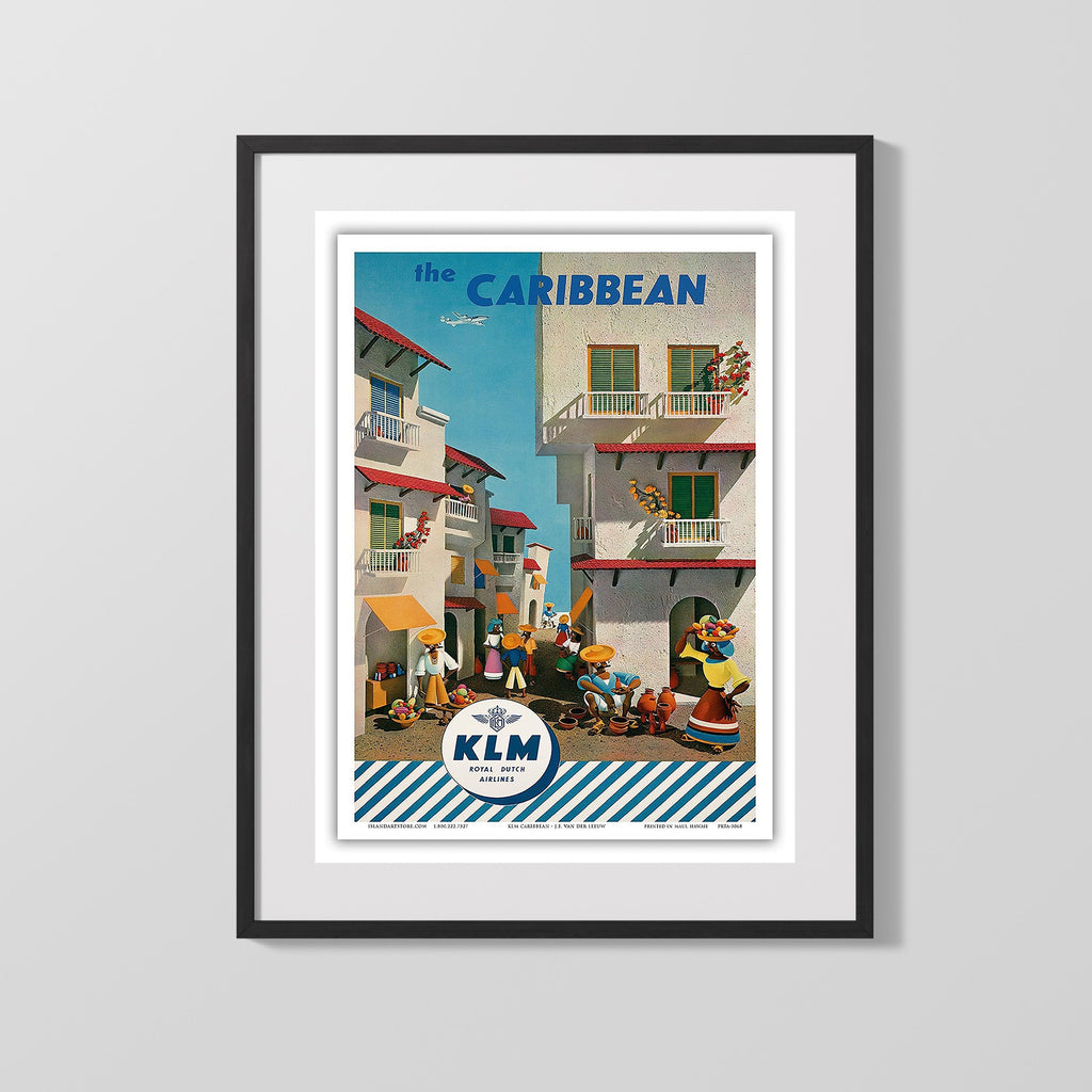 Classic Travel Poster - Caribbean - Ocean Liner Travel Vintage Framed Prints Gallery Frame 16x20