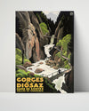Classic Travel Poster - Chamonix - Gorges de la Diosaz Travel Vintage Framed Prints Poster 16x20