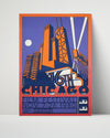 Classic Travel Poster - Chicago - Film Festival 1980 Travel Vintage Framed Prints Poster 16x20