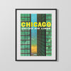 Classic Travel Poster - Chicago - United Air Lines Travel Vintage Framed Prints Gallery Frame 16x20