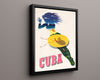 Classic Travel Poster - Cuba - Holiday Isles Travel Vintage Framed Prints Floating Canvas 16x20