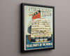 Classic Travel Poster - Cunard Line - Ocean Liner Travel Vintage Framed Prints Floating Canvas 16x20