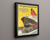 Classic Travel Poster - Cunard Liner - LMS Express Travel Vintage Framed Prints Floating Canvas 16x20