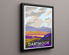 Classic Travel Poster - Dartmoor - National Park Travel Vintage Framed Prints Floating Canvas 16x20