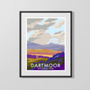 Classic Travel Poster - Dartmoor - National Park Travel Vintage Framed Prints Gallery Frame 16x20