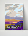 Classic Travel Poster - Dartmoor - National Park Travel Vintage Framed Prints Poster 16x20