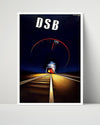 Classic Travel Poster - Denmark - DSB Train Travel Vintage Framed Prints Poster 16x20