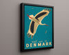 Classic Travel Poster - Denmark - Meet You In Denmark Travel Vintage Framed Prints Floating Canvas 16x20