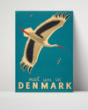 Classic Travel Poster - Denmark - Meet You In Denmark Travel Vintage Framed Prints Poster 16x20