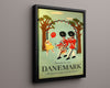 Classic Travel Poster - Denmark - Tivoli Holidays Travel Vintage Framed Prints Floating Canvas 16x20