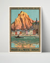 Classic Travel Poster - Dinant - Meuse Valley Travel Vintage Framed Prints Poster 16x20