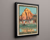Classic Travel Poster - Dinant - Meuse Valley Travel Vintage Framed Prints Floating Canvas 16x20