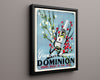 Classic Travel Poster - Dominion - Vin Mousseux Travel Vintage Framed Prints Floating Canvas 16x20