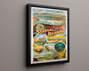 Classic Travel Poster - Donegal - Railway Ireland Travel Vintage Framed Prints Floating Canvas 16x20