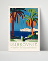 Classic Travel Poster - Dubrovnik - Adriatic Gem Travel Vintage Framed Prints Poster 16x20