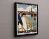 Classic Travel Poster - Dunkerque - Port Scene Travel Vintage Framed Prints Floating Canvas 16x20