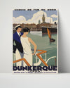 Classic Travel Poster - Dunkerque - Port Scene Travel Vintage Framed Prints Poster 16x20