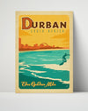 Classic Travel Poster - Durban - The Golden Mile Travel Vintage Framed Prints Poster 16x20