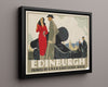 Classic Travel Poster - Edinburgh - Mons Meg Travel Vintage Framed Prints Floating Canvas 16x20