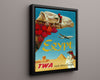 Classic Travel Poster - Egypt - Camel Airways Travel Vintage Framed Prints Floating Canvas 16x20
