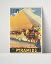 Classic Travel Poster - Egypt - Pyramids Travel Vintage Framed Prints Poster 16x20