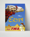 Classic Travel Poster - Egypt - TWA Airlines Travel Vintage Framed Prints Poster 16x20