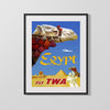 Classic Travel Poster - Egypt - TWA Airlines Travel Vintage Framed Prints Gallery Frame 16x20