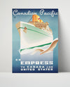 Classic Travel Poster - Empress - Canada Pacific Travel Vintage Framed Prints Poster 16x20