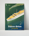 Classic Travel Poster - Empress of Britain - Canadian Pacific Travel Vintage Framed Prints Poster 16x20