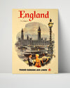 Classic Travel Poster - England - Big Ben TCA Travel Vintage Framed Prints Poster 16x20