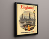 Classic Travel Poster - England - Big Ben TCA Travel Vintage Framed Prints Floating Canvas 16x20