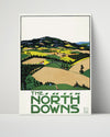 Classic Travel Poster - England - North Downs Travel Vintage Framed Prints Poster 16x20