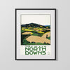 Classic Travel Poster - England - North Downs Travel Vintage Framed Prints Gallery Frame 16x20