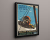 Classic Travel Poster - England to Australia - Air Race Travel Vintage Framed Prints Floating Canvas 16x20