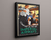 Classic Travel Poster - Europe - Imperial Airways Dining Travel Vintage Framed Prints Floating Canvas 16x20