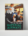 Classic Travel Poster - Europe - Imperial Airways Dining Travel Vintage Framed Prints Poster 16x20