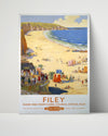Classic Travel Poster - Filey - British Railways Travel Vintage Framed Prints Poster 16x20