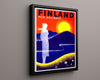 Classic Travel Poster - Finland - Holidays Travel Vintage Framed Prints Floating Canvas 16x20